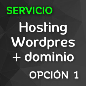 Hosting WordPress y dominio para web