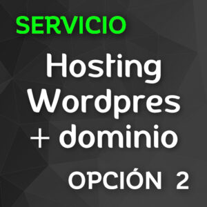 Hosting WordPress y dominio para web