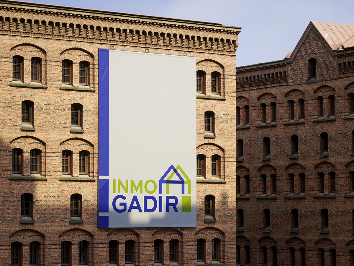 Ejemplo cartel Inmo Gadir. Diseño de Logocrea®