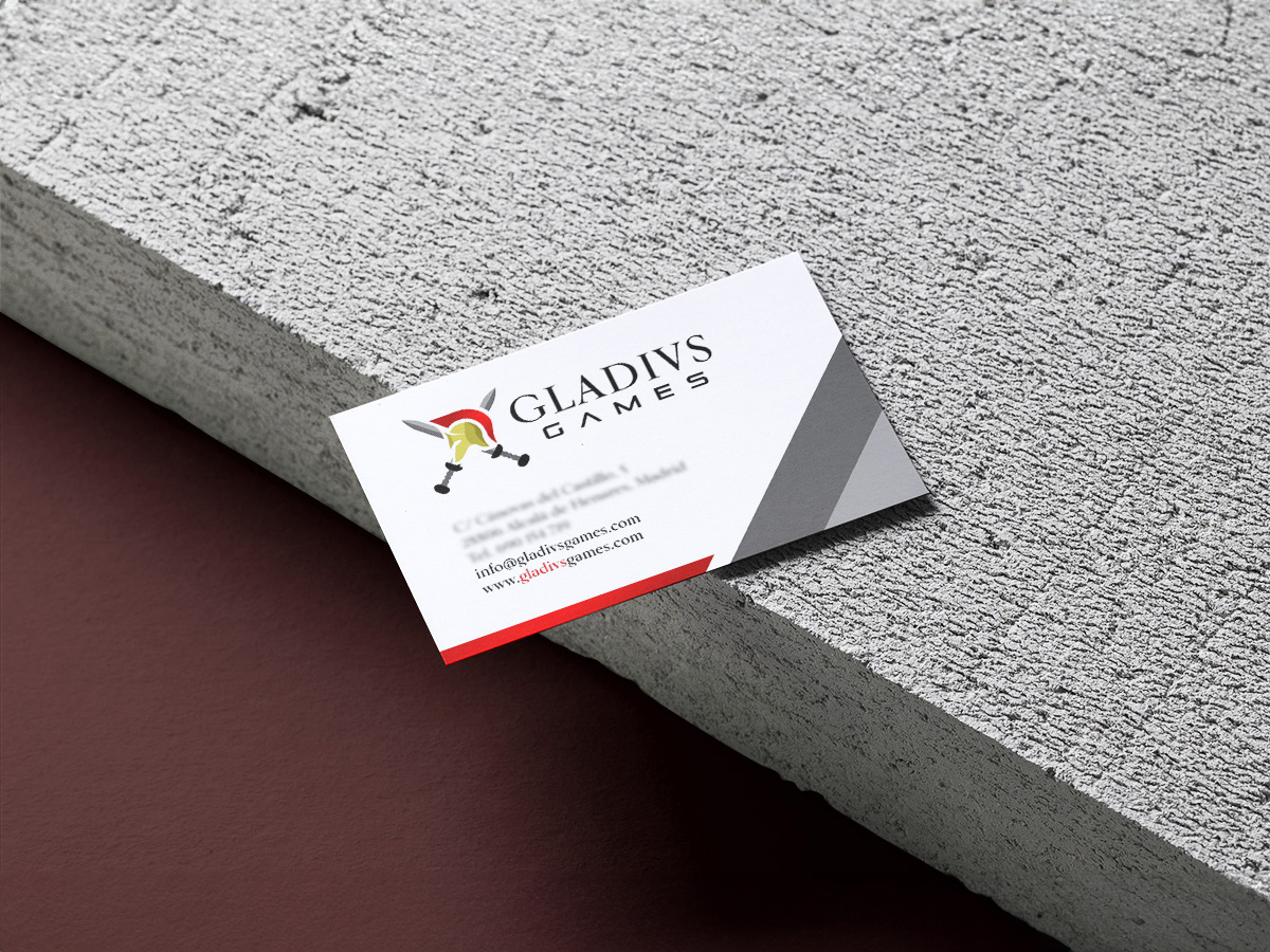 Gladius Games. Portafolio diseño de tarjeta