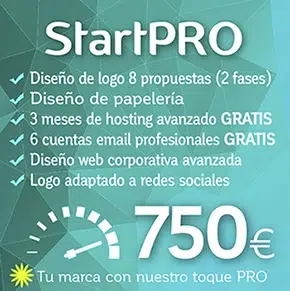 StartPRO. Diseño de logo, papelería y diseño web de Logocrea®