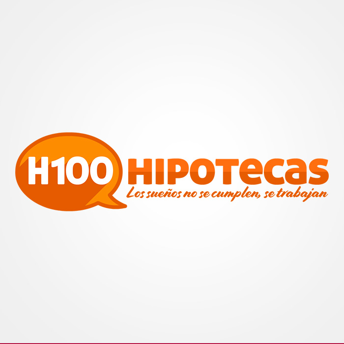 H100 Hipotecas. Diseño de logo de Logocrea®